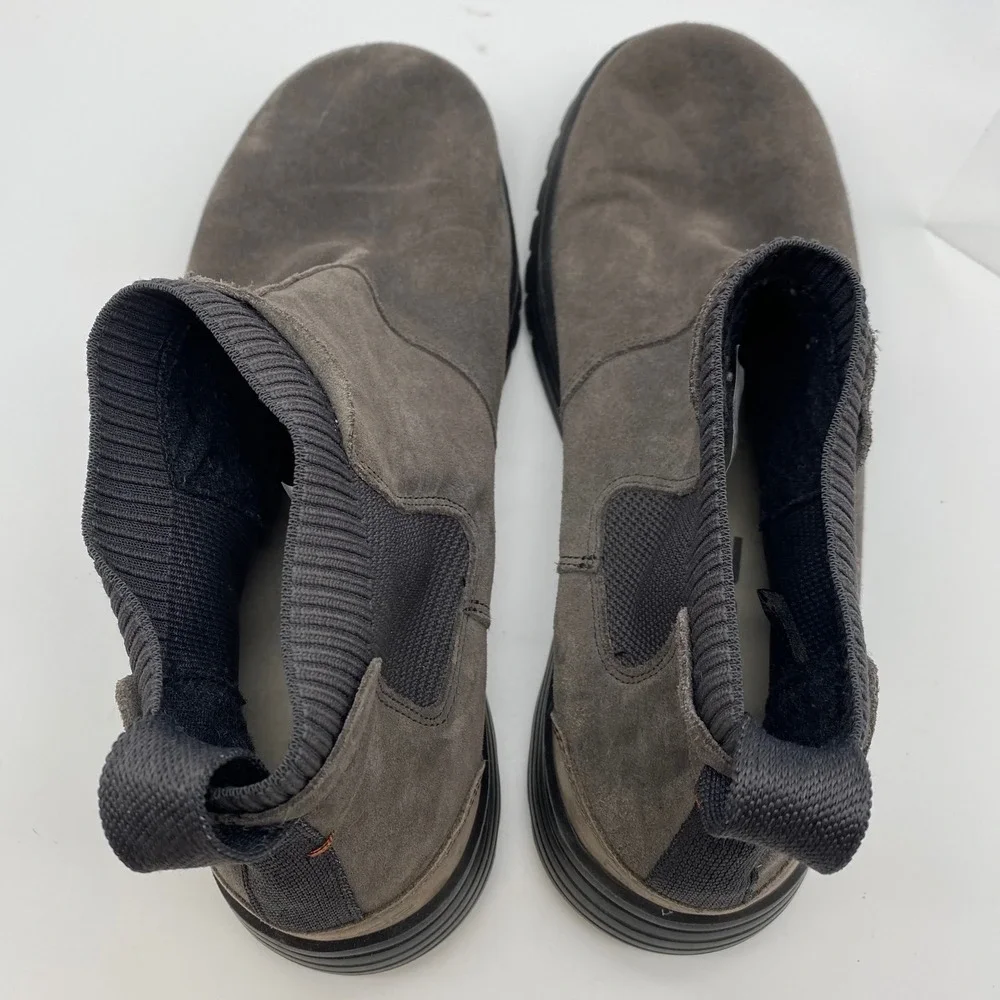 Hey Dude Scott Suede Chelsea Boots Mens 12 Shadow Grey Lightweight Slip On Ankle
